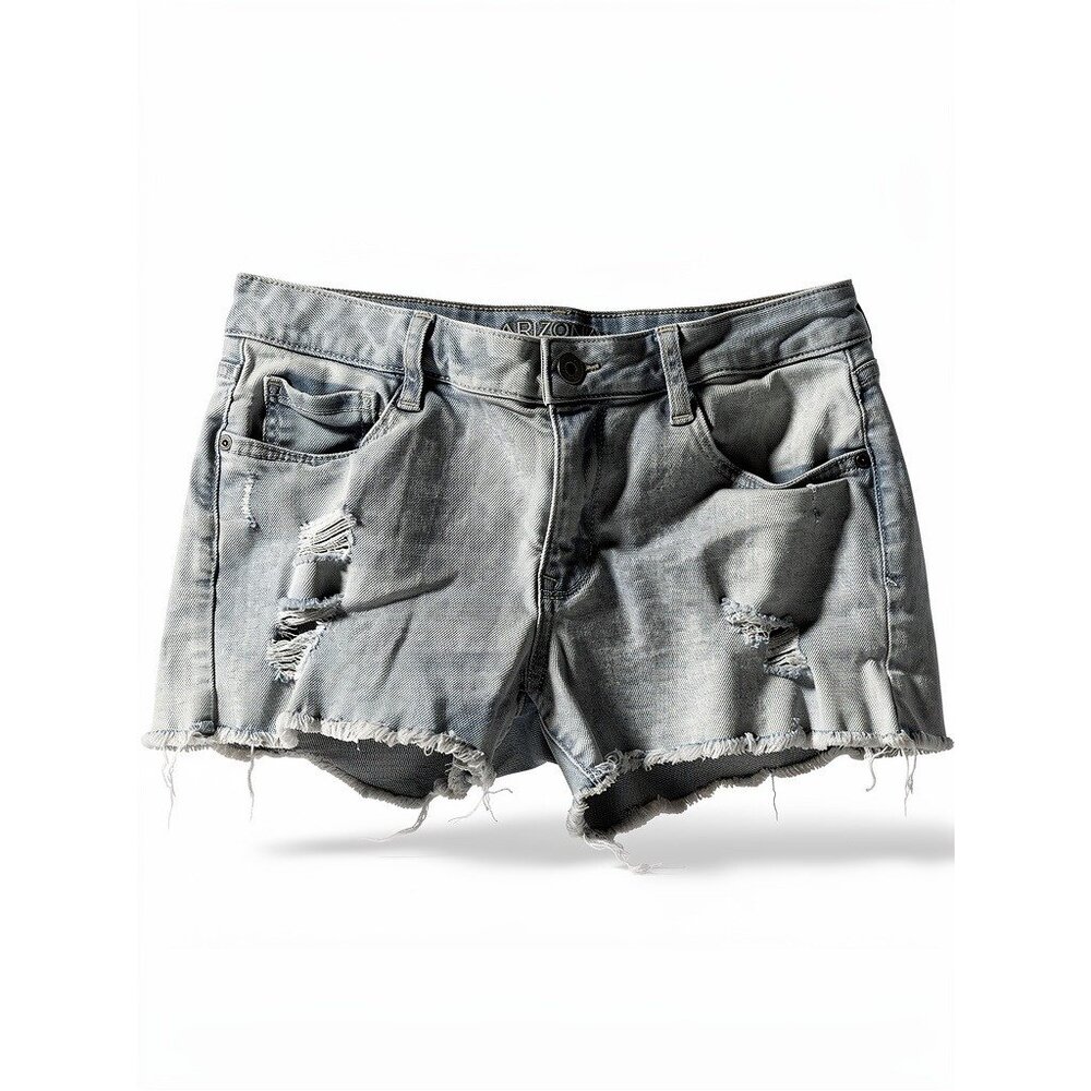 Arizona Jean Co. Womens Distressed Light Wash Denim Cutoff Shorts Size 12‎